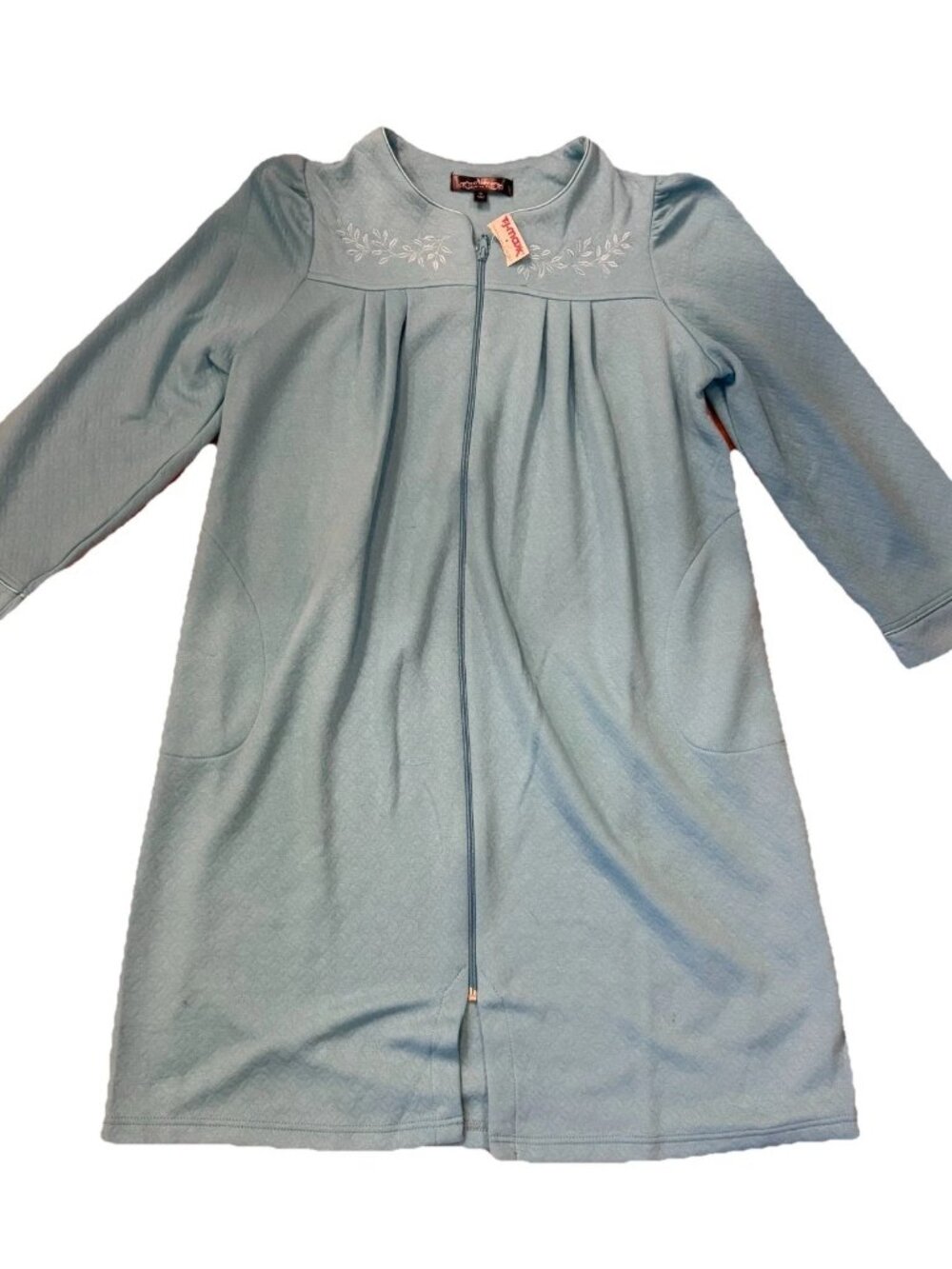 Jasmine Rose Zip Front Coverup Housecoat Robe Nightgown Pajamas New Medium